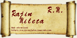Rajin Mileta vizit kartica